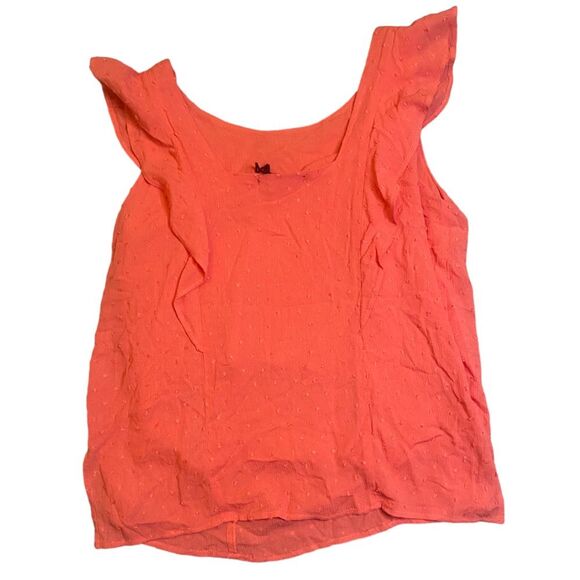 Gibson x The Motherchic Sunkissed Coral Virginia Ruffle Tank - Picture 8 of 9